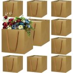 10 pices sacs cadeaux, 20 x 20 x 20 cm pochettes cadeaux carrs avec poignes, 7. 9 inch sac cadeau ...