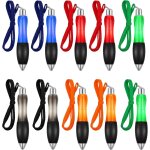 10 pieces stylos a bille r�tractable, 1 mm stylo bille avec cordon tour de cou, grip sp�cialement con�us ...