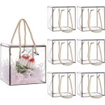 10 set botes de faveur en pvc transparent 12x12x12cm botes cadeaux en plastique s avec bordure noire ...