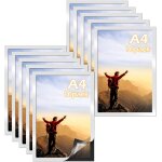 10 x magnetic display frame, a4 pocket sticker document holder wall door frames poster a4 magnetic photo ...