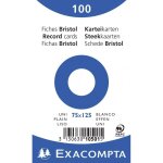 100 fiches bristol blanches unies non perforées 75x125mm 10501e 100 fiches bristol blanches unies non perforées 75x125mm 10501e
