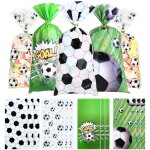 100 pcs sachet bonbons aniversaire foot deco coupe du monde sac cadeau anniversaire en plastic pochette ...
