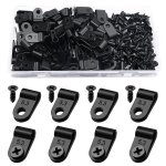 100 pices 5. 3mm (3 / 16 pouce) r - type attache de cble pince de fil, r - type nylon plastique cbles ...