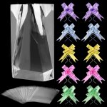 100 pi�ces sachet bonbon transparents 15 x 25 cm sachets transparents pour biscuits avec 100 couleurs ...