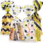 100 pices sachet plastique transparent couleur noire couleur dore, 4 modles sachet bonbons sachets ...