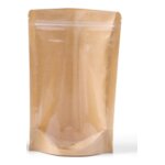 100 sachets kraft transparents a fermeture eclair, 500 g