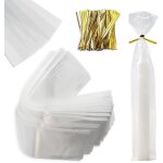 100pcs 5 * 25cm sachet cellophane sac transparent opp pour biscuit bonbon chocolat bijoux bougie cadeau ...