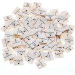 100pcs beige etiquettes en tissu etiquettes vtements fait main etiquettes en textile pour vtement couture ...