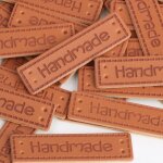 100pcs etiquette en cuir pu, vtement main etiquette diy pour jeans sacs chaussures chapeau