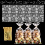 100pcs sacs de biscuits de noël , sachets en plastique confiserie , sachets de noël en cellophane , transparen ... 100pcs sacs de biscuits de noël , sachets en plastique confiserie , sachets de noël en cellophane , transparen ...