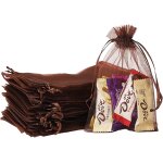 100pcs sachet organza caf, 10x15cm pochette bijoux, sachet lavande vide, tulle drages, sachet dragees, ...