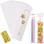 100pcs sachets transparents bonbons, 7 * 25cm sac carr transparent, sac de bonbons en plastique biscuit ...