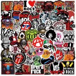104 autocollant de rock roll, punk musique sticker bomb vinyle pack pour ordinateur portable skateboard ...