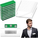 10pcs badge aimant personnalisable, porte - badge nominatifs avec aimants a 3 points, badges magntiques ...