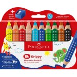 110636 set grippy, 10 gros crayons de couleurs enfants, kit dessin facile a laver, crayon de couleurs ...
