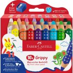 110645 set grippy, 16 gros crayons de couleurs enfants, kit dessin facile a laver, crayon de couleurs ...