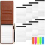 11pcs bloc notes de poche a7, marron pu cuir petit carnet de notes de poche avec 50 feuilles lign�es, ...