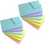 12 blocs - notes autocollantes de 7, 6x12, 7 cm, 76x127 mm, 6 couleurs harmoniques pastel assorties, ...