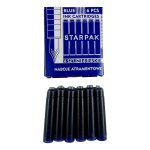 12 cartouches d'encre bleue effaable 38x5, 5mm stylo plume recharge standard