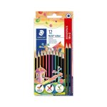 12 crayons de couleur - fabriqus en bois recycl - staedtler - noris colour 185