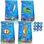 12 paquets de sacs de f�te animaux de la mer sacs de bonbons sous la mer sacs de friandises pour enfants ...