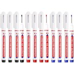 12 pcs marqueurs trou profond, stylos marqueur charpentier a pointe fine de 20mm, marqueur chantier, ...