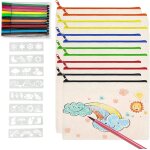 12 pcs pochette tissu zippéeâ¿trousse a colorierâ¿sac en toile a fermeture eclair coloréeâ¿livré avec ... 12 pcs pochette tissu zippéeâ¿trousse a colorierâ¿sac en toile a fermeture eclair coloréeâ¿livré avec ...