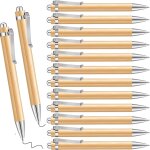 12 pcs stylos a bille inspirants r�tractables personnalis� stylo bois en bois de bambou a encre noire ...