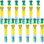 12 pi�ces 10 - en - 1 dinosaure stylos a bille roulante r�tractable multicolore, bille r�tractables pointe, ...