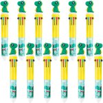 12 pi�ces 10 - en - 1 dinosaure stylos a bille roulante r�tractable multicolore, bille r�tractables pointe, ...
