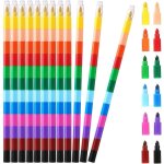 12 pices blocs de construction crayon mignon graffiti stylos peinture a l'huile dessin papeterie fournitures ...