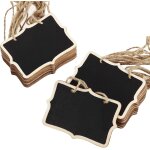 (12 pi�ces) etiquette de tableau noir suspendu logo de tableau noir en bois 3, 35 x 2, 36 pouces mini ...