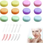 12 pi�ces petit contenants cosm�tiques kit, 10ml contenant cosmetique avec 12 cuill�re et 1 d'�tiquettes ...