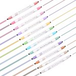 12 pices surligneurs couleurs assorties double pointe bible pastel surligneurs marqueurs sans saignement ...