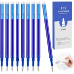 12 recharges pour stylo gel effaable, compatibles avec pilot frixion ball, clicker et eberhard faber, ...