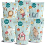 12 sacs cadeaux imprim�s pour anniversaire - th�me cirque - cadeaux a remplir et a offrir - petit remerciement ...