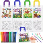 12 sac a colorier paques decoration, sac de paques sachet paques sac paques religieuse diy sacs a main ...