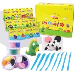 12 set pate a modeler, pte a modeler autodurcissante avec outils de sculpture, cadeau pour garons et ...