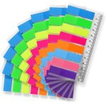 1280pcs onglets d'index, marque page adhesives, feuilles notes autocollantes. convient pour le marquage ...