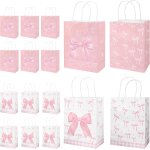 12pcs sachets cadeaux de fête a n?ud rose, 2 modèles sachets cadeaux a n?ud coquette avec poignées double ... 12pcs sachets cadeaux de fête a n?ud rose, 2 modèles sachets cadeaux a n?ud coquette avec poignées double ...