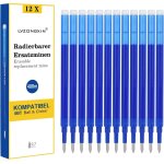 12x recharge roller effaable bleu, compatible recharge stylo frixion etc. , pour stylos a encre gel ...