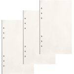 135 feuilles a6 recharge papier en vierge, 6 trous papier de recharges blanc, vierge feuillets mobiles ...