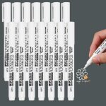 14pcs marqueur blanc feutre blanc stylo blanc marqueurs blancs feutre acrylique blanc marqueur pointe ...