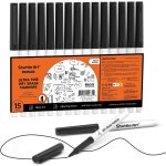 15 feutre tableau blanc effa�able noir, pointe ultra fine, marqueur noir pour tableau blanc, feutre effa�able ...
