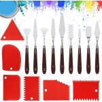 15 pièces ensemble de couteaux a peinture, 9 couteaux a palette acier inoxydable, 6 plastique couteaux ... 15 pièces ensemble de couteaux a peinture, 9 couteaux a palette acier inoxydable, 6 plastique couteaux ...