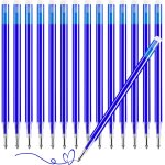 15 pi�ces recharges de remplacement, compatible avec fr - xion, bleues, 0. 7 mm, stylo roller effa�able, ...