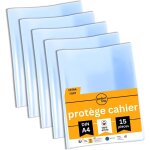 15 protge cahier 21x29. 8 din - a4, transparent comme du verre, pp recyclable, protege cahier transparent ...