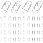 150 petits trombones cratifs en forme de c?ur, rsistants a la rouille (argent)