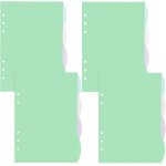 16 feuilles intercalaires a5 plastique, pour classeur a5 6 anneaux, couleur s��parateurs a5 planificateur, ...