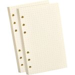 160 feuilles papier de recharges a5 6 trous feuillets mobiles a5 pointill feuillets mobiles pour agenda, ...